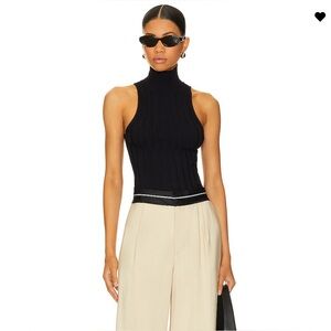 L’academie Black Sleeveless Turtleneck // small